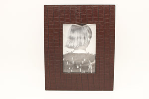 Susy Picture Frame Small Croc Brown