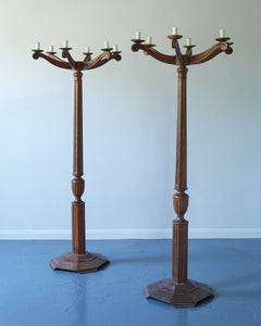 A Pair of Medievalesque Candelabra