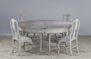A Pair of Gustavian Style Demi-Lune Console Tables