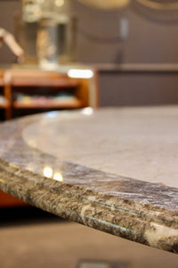 A Large Marble Top Circular Table, circa 1980