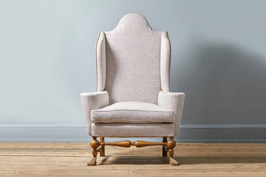 William and Mary Style Wing Chair
