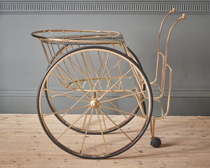 A Laquered Brass Drinks Trolley