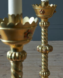 A Pair of Gothic Revival Lamp Bases