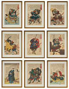 A set of Japanese Ukiyo-e Prints by Utagawa Kuniyoshi