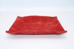 Jack Valet Tray Red Suede